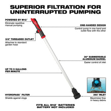 M12 2579-20 Stick Transfer Pump, Aluminum