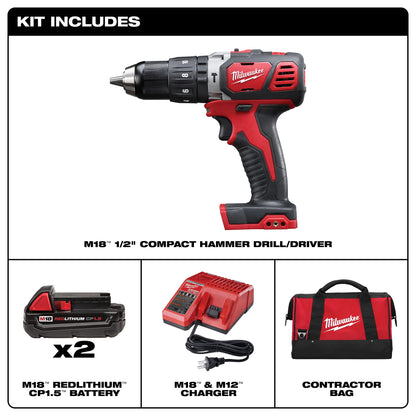 Cordless Hammer Drill/Driver Kit - 18 V DC