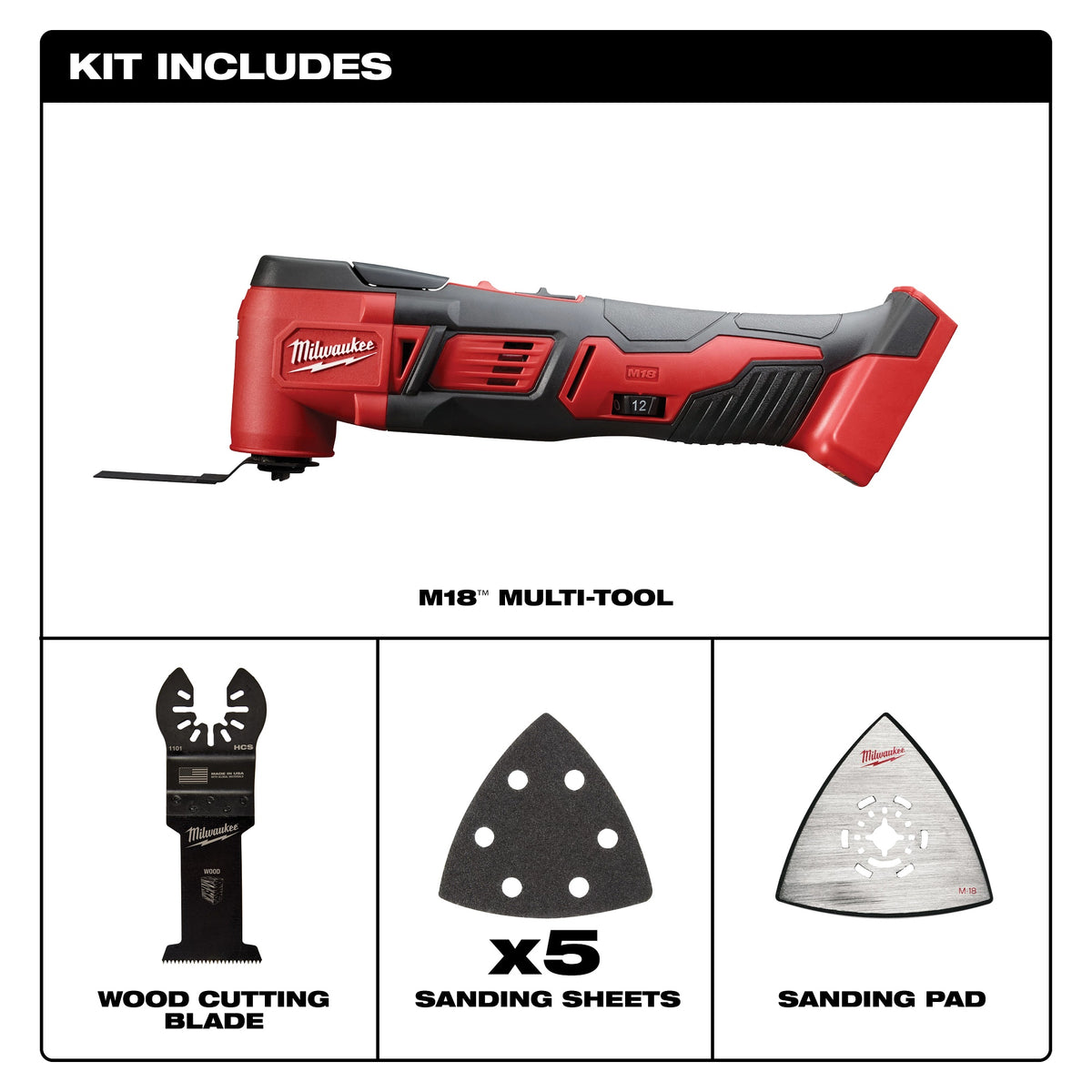 Cordless Oscillating Multi-Tool Kit - 18 V DC