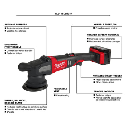 M18 - Fuel 15MM Random Orbital Polisher Kit - 18 V