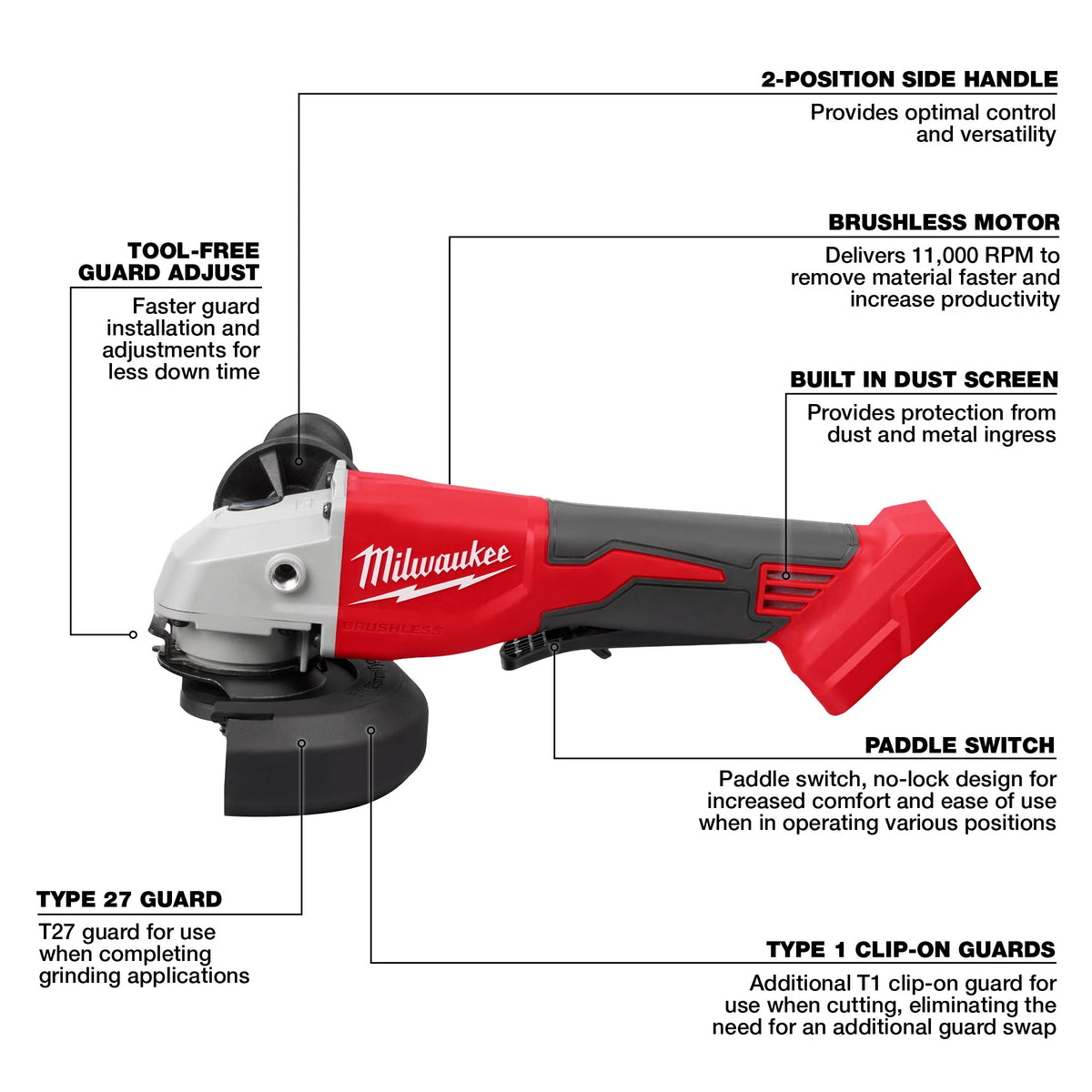 M18 - Cordless Cut-Off Grinder - Bare Tool - 18 V