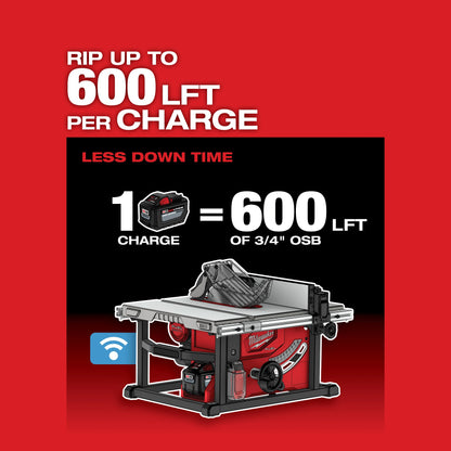 Fuel Cordless Table Saw - 8-1/4" Dia Blade - Brushless