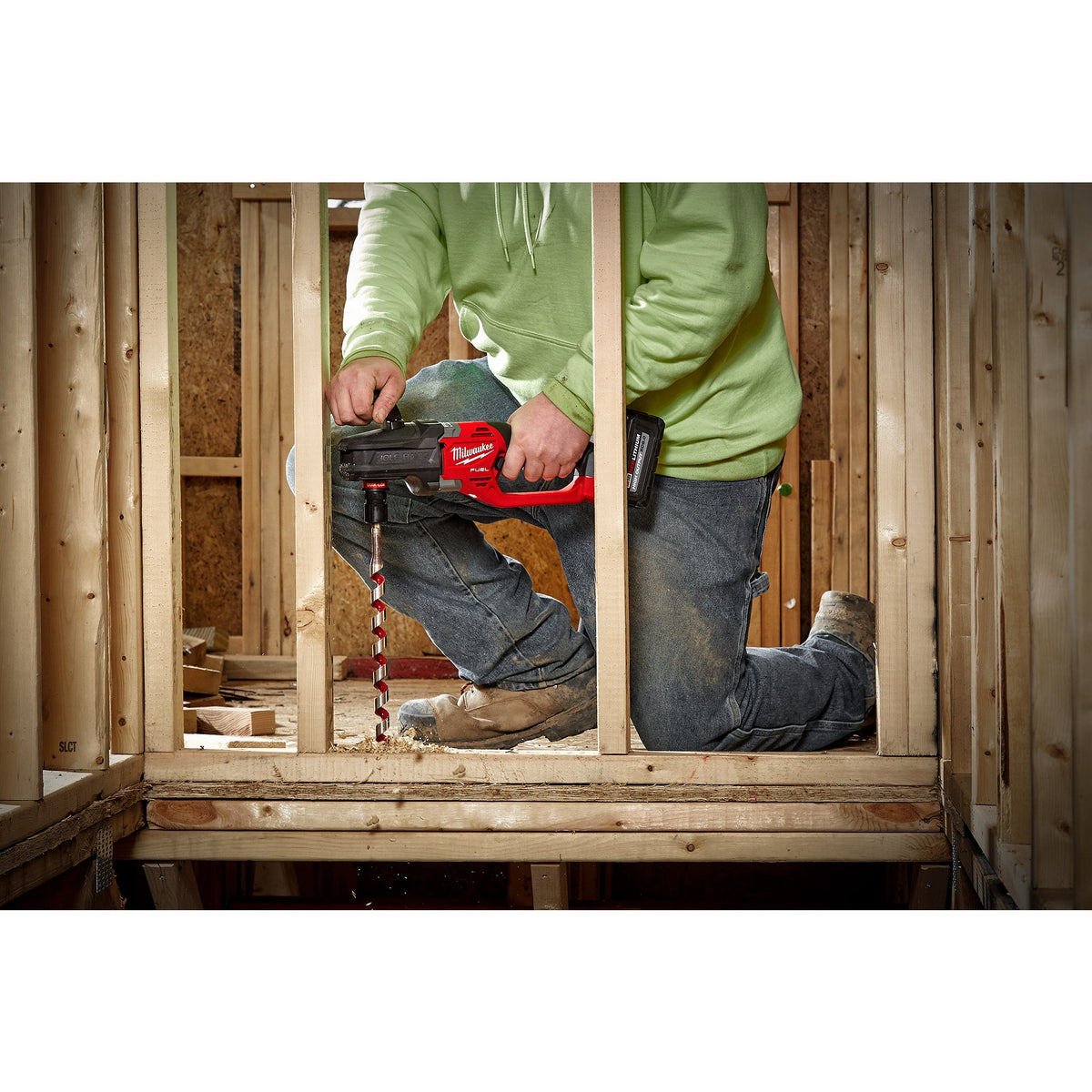 M18 FUEL Hole Hawg Cordless Right Angle Drill, Black/Red