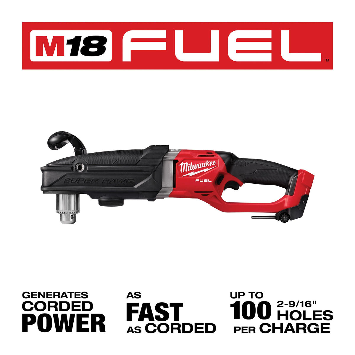 Fuel Super Hawg Cordless Right Angle Drill Kit - 2809-22