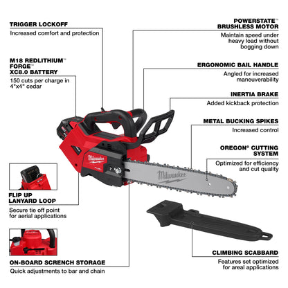 Cordless Chainsaw - 14" L Bar/Chain - 18 V