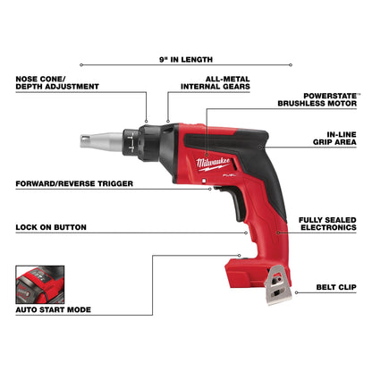 Fuel Drywall Screwgun Kit - 1/4" Chuck - 18 V DC