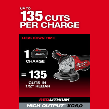 M18 Fuel - Cordless Angle Grinder Kit - 5" Dia Wheel - 18 V