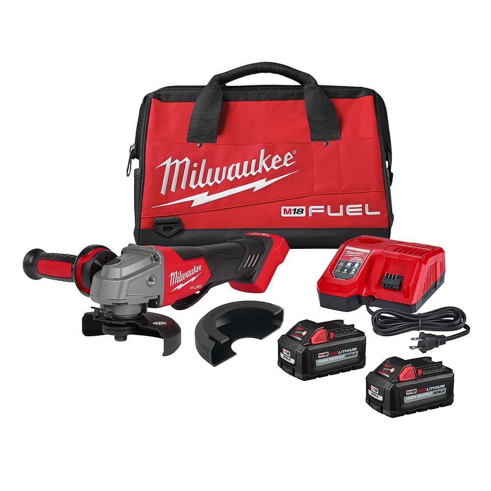 M18 Fuel - Cordless Angle Grinder Kit - 5" Dia Wheel - 18 V
