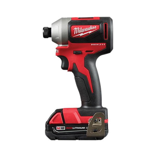 Milwaukee® M18™ 2892-22CT 2-Tool Brushless Compact Cordless Combination Kit, Tools: Drill Driver, Impact Driver, 18 V DC, 2 Ah Lithium-Ion Li-Ion Battery, 1800/3400 rpm, 1/2 in Chuck