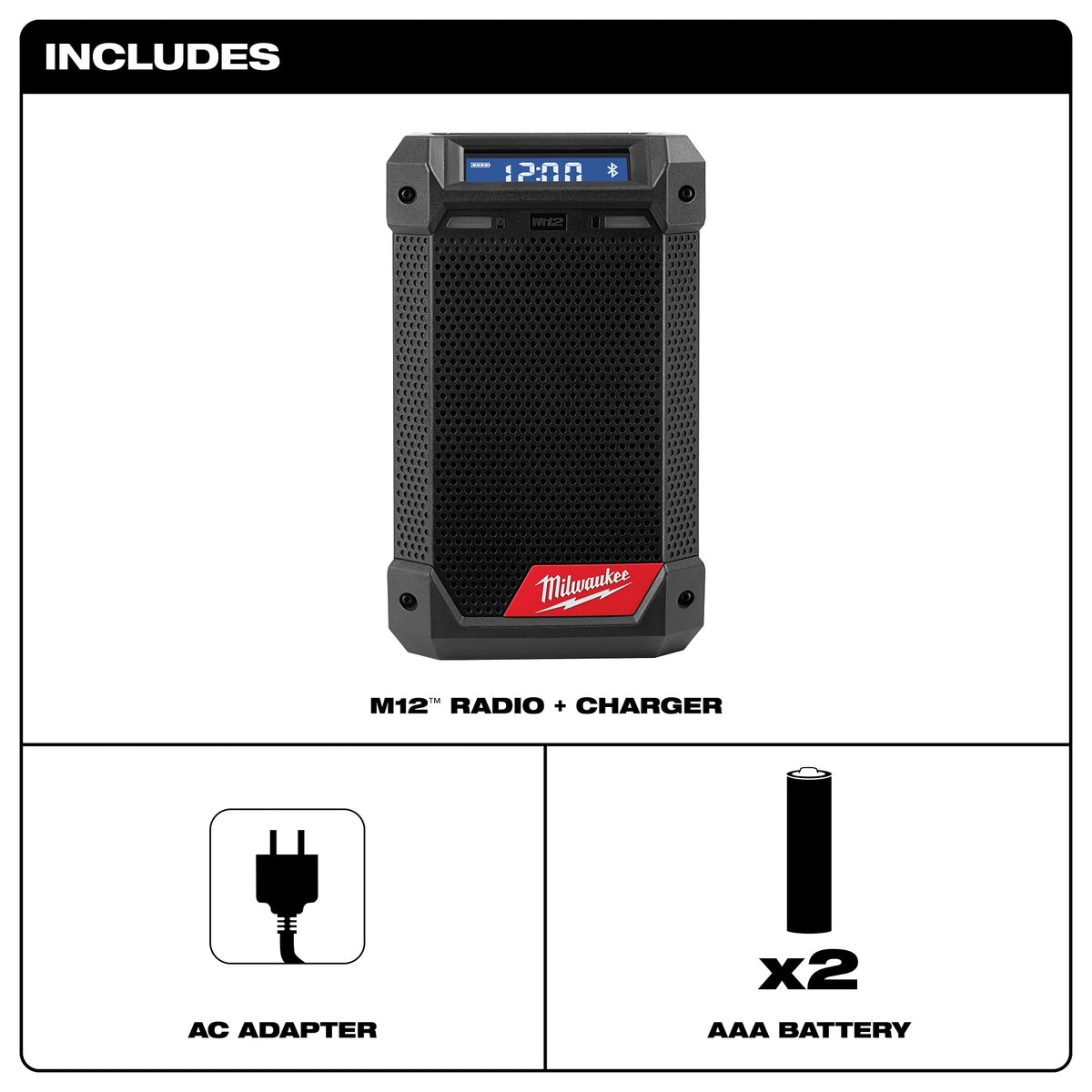 M12 - Reconditioned Weather-Resistant Jobsite Radio Kit