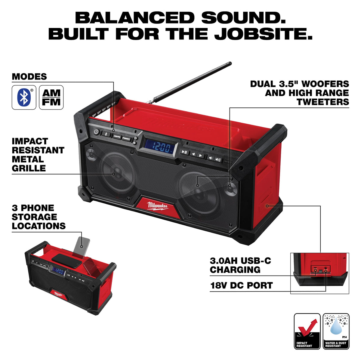M18 - Cordless Jobsite Radio - 18 V