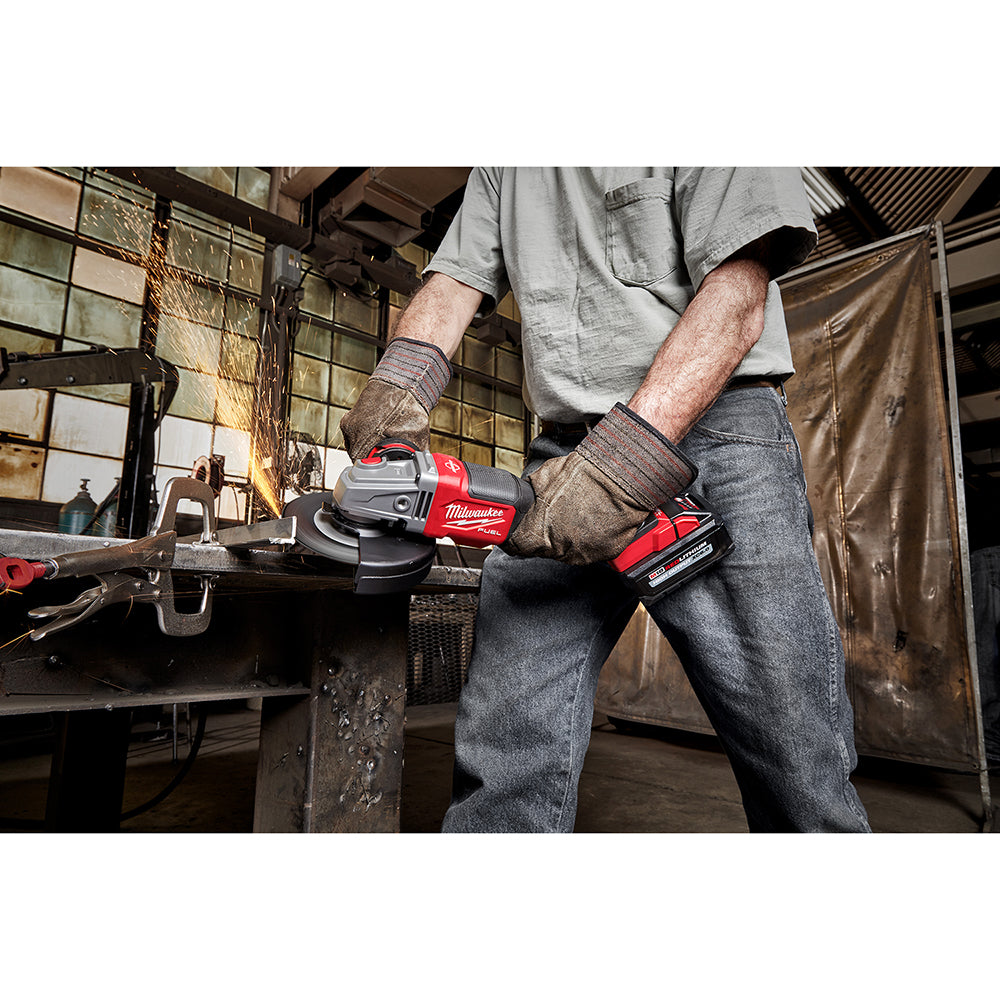 Fuel Braking Small Cordless Angle Grinder Kit - 18 V