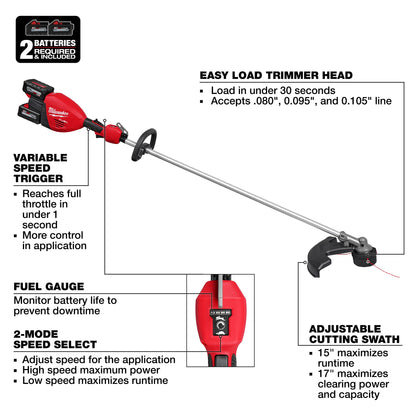Fuel String Trimmer Kit - 15 to 17" W Cutting