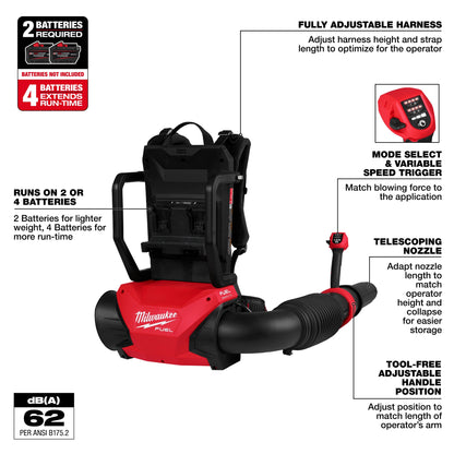 M18 Fuel - Dual Battery Backpack Blower - Bare Tool