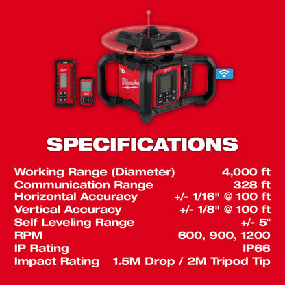 M18 - Exterior Rotary Laser - 4000 ft Measuring
