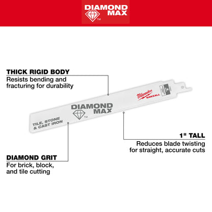 Straight Back Reciprocating Saw Blade - D6A Steel - Sawzall