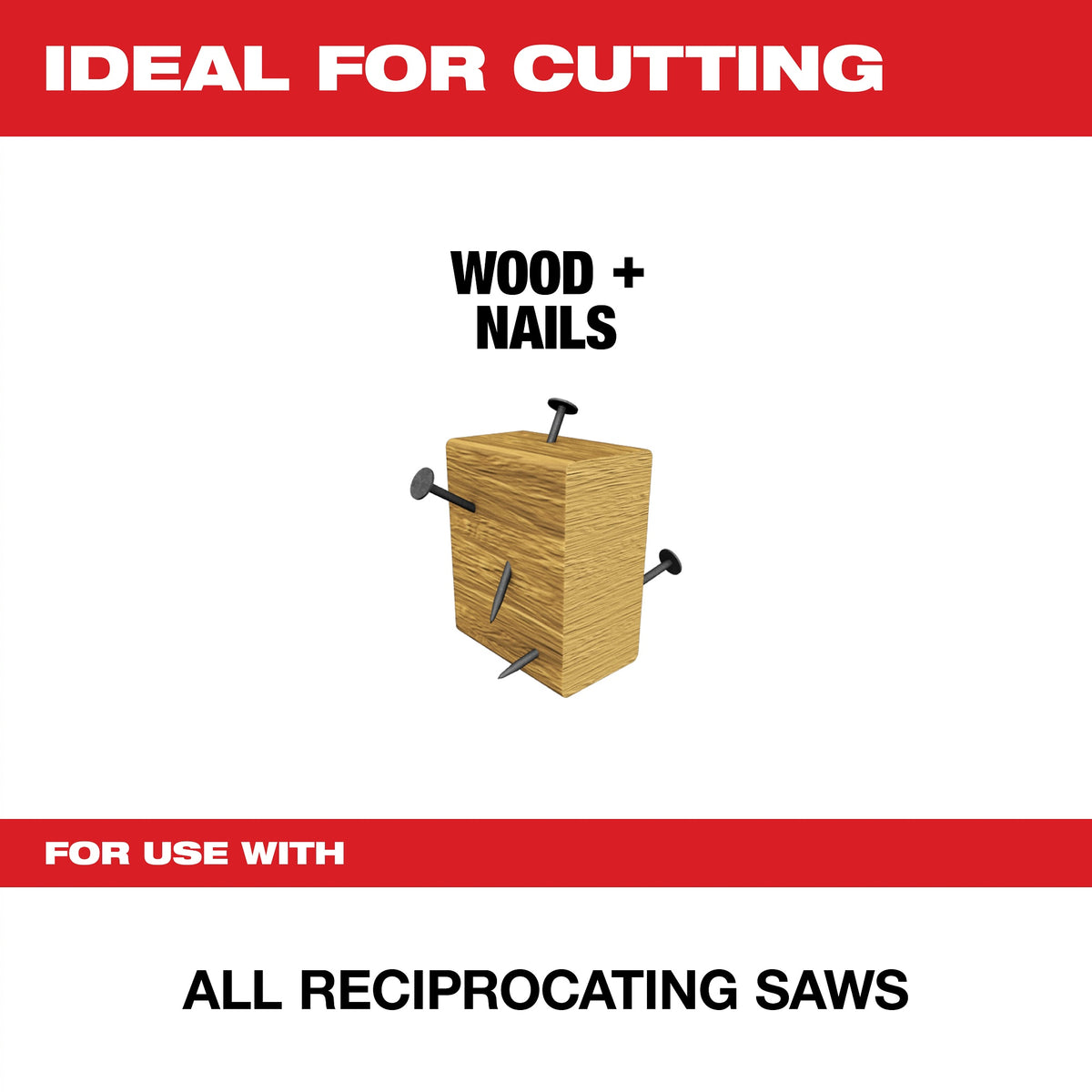 Thin Kerf Reciprocating Saw Blade - 8/12 TPI - 6"