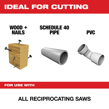 Purpose Tapered Back Reciprocating Saw Blade - Bi-Metal
