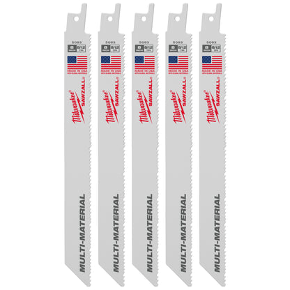 Straight Back Thin Kerf Reciprocating Saw Blade - 3/4"