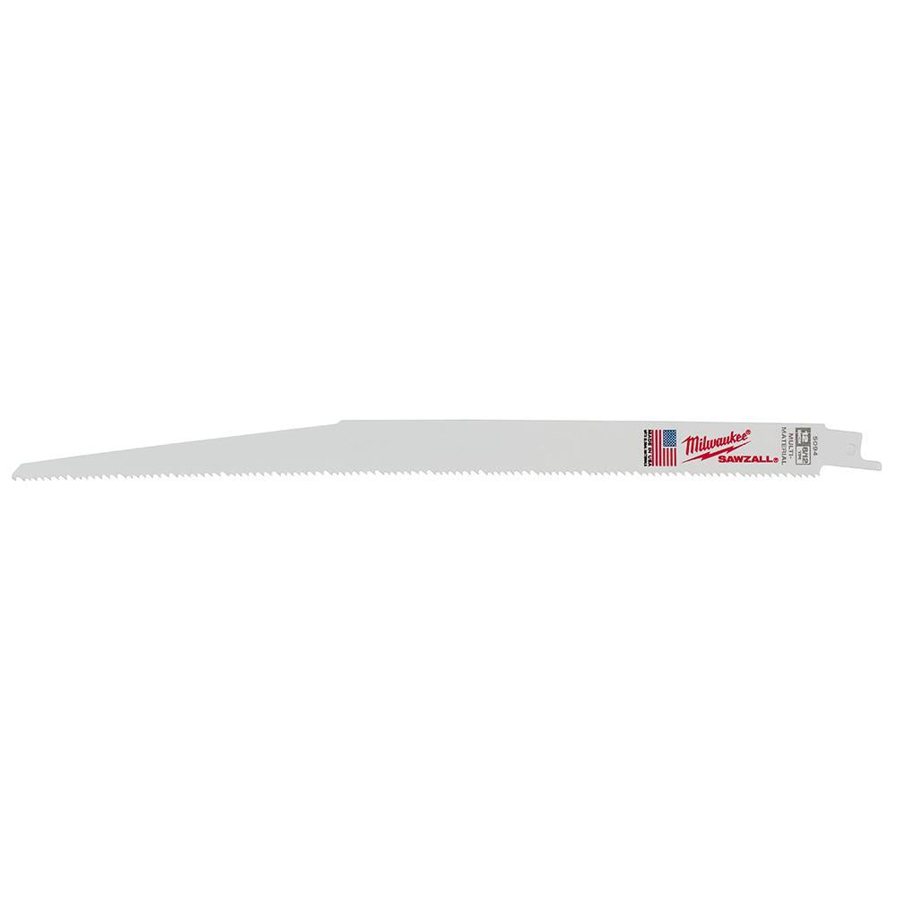 Straight Back Thin Kerf Reciprocating Saw Blade - 8/12 TPI