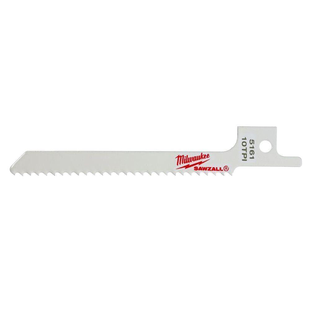 Straight Back Reciprocating Saw Blade - 10 TPI - Bi-Metal