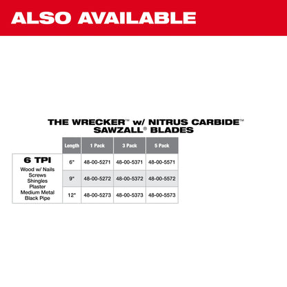 Multi-Purpose Reciprocating Saw Blade - 6"