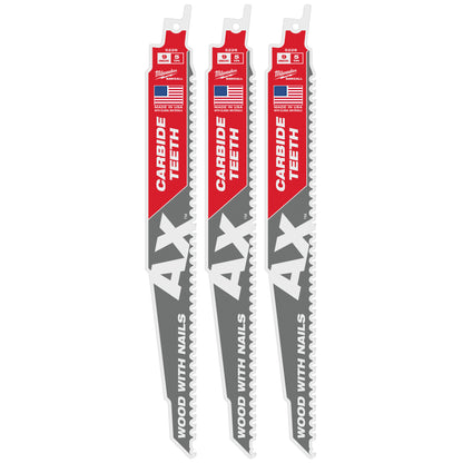 Reciprocating Saw Blade, 6 in L x 1 in W, 5 TPI