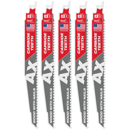 Reciprocating Saw Blade - 9" L x 1" W - 5 TPI