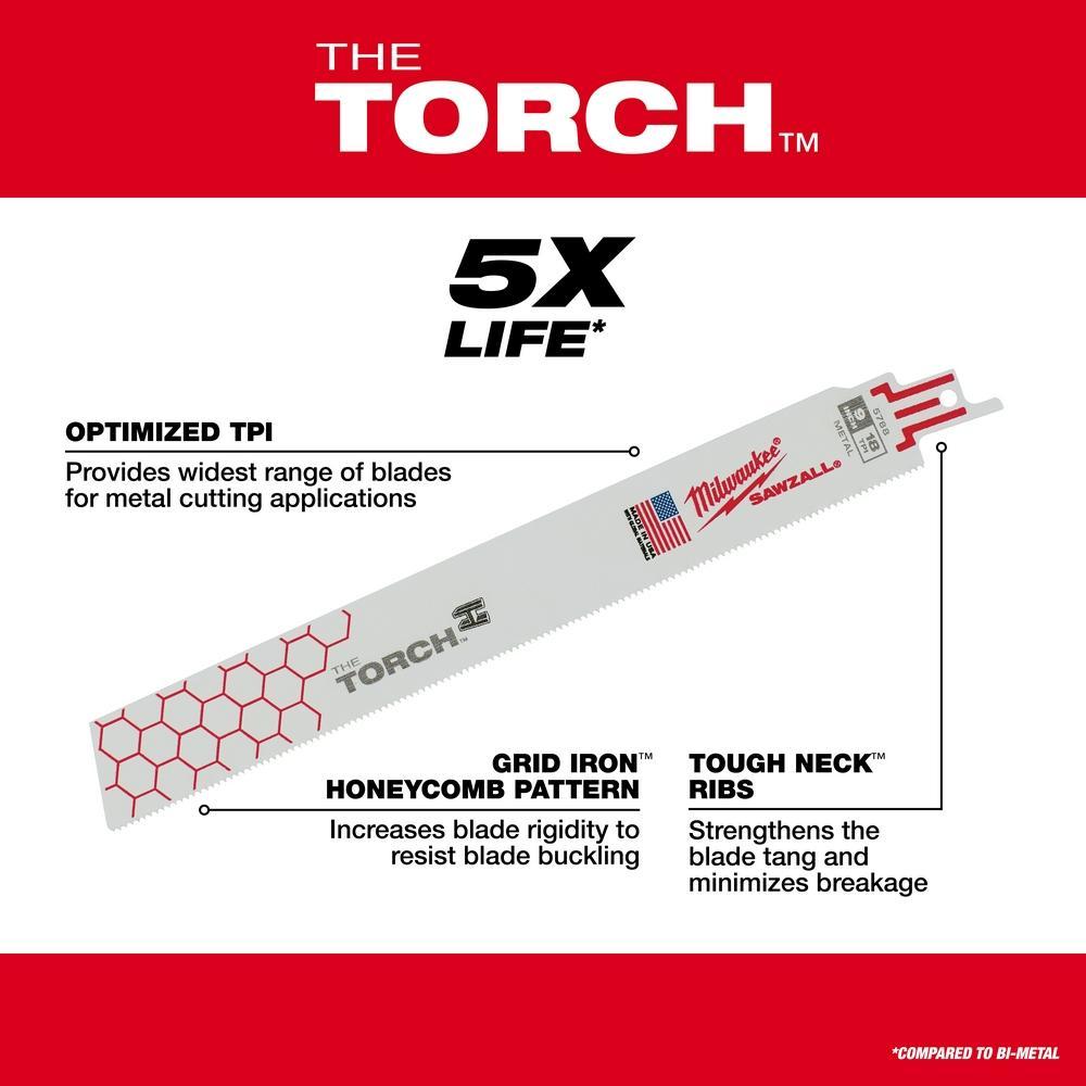 Double Duty Straight Back Reciprocating Saw Blade, 24 TPI