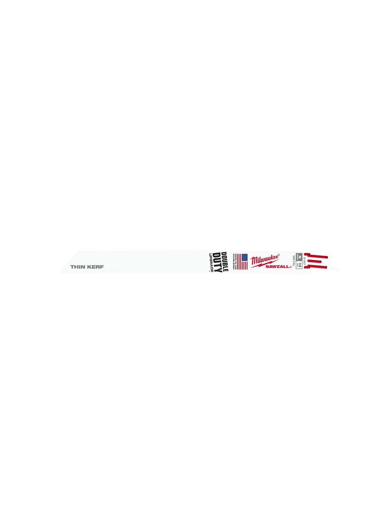 Double Duty Thin Kerf Reciprocating Saw Blade - 9"