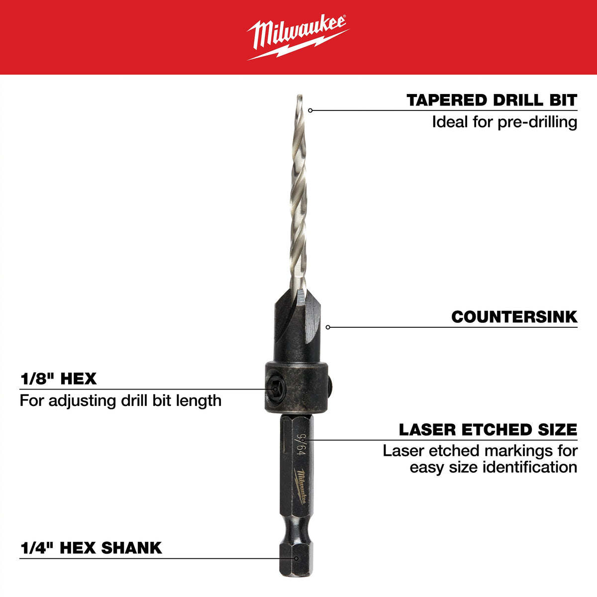 Countersink Bit with 11/64" Bit - HSS