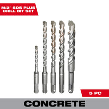 Rotary Hammer Drill Bit Set - 5 Pieces - Carbide