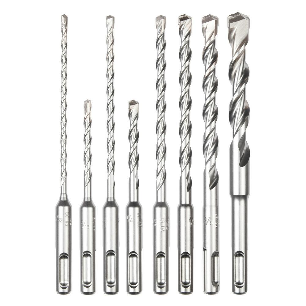 8 Pc SDS Plus M/2 2-Cutter Drill Bit Kit - 48-20-7673