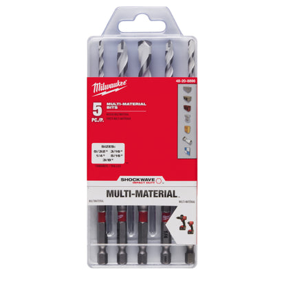 Shockwave - Purpose Single Ended Drill Bit Set - 5 Pieces