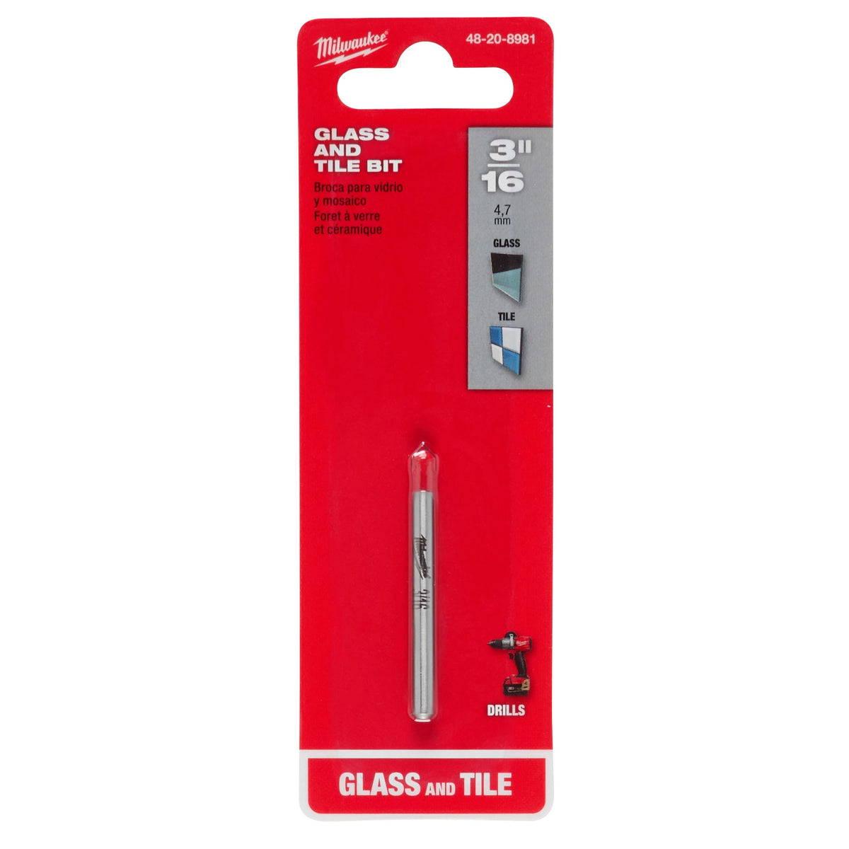 Single Ended Drill Bit - 3/16" Drill