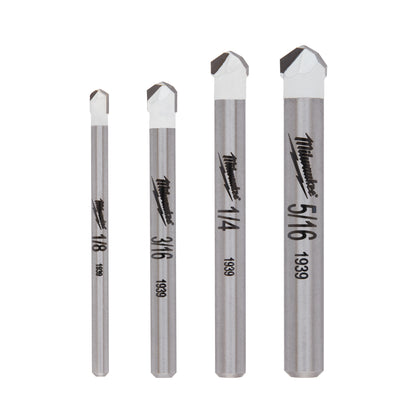 Specialty Single Ended Drill Bit Set - 4 Pieces - Carbide