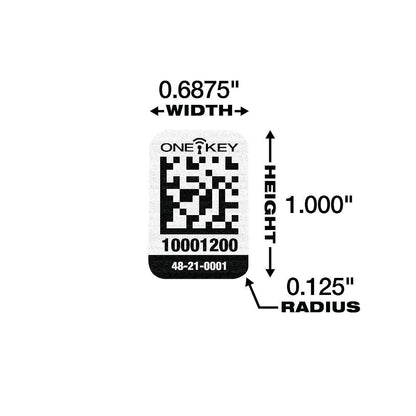 One-Key Self-Adhesive Small Asset ID Tag - 48-21-0001