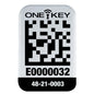 Milwaukee® 48-21-0003 ONE-KEY™ Self-Adhesive Small Asset ID Tag, 1 in H x 11/16 in W, Black/White, Metal