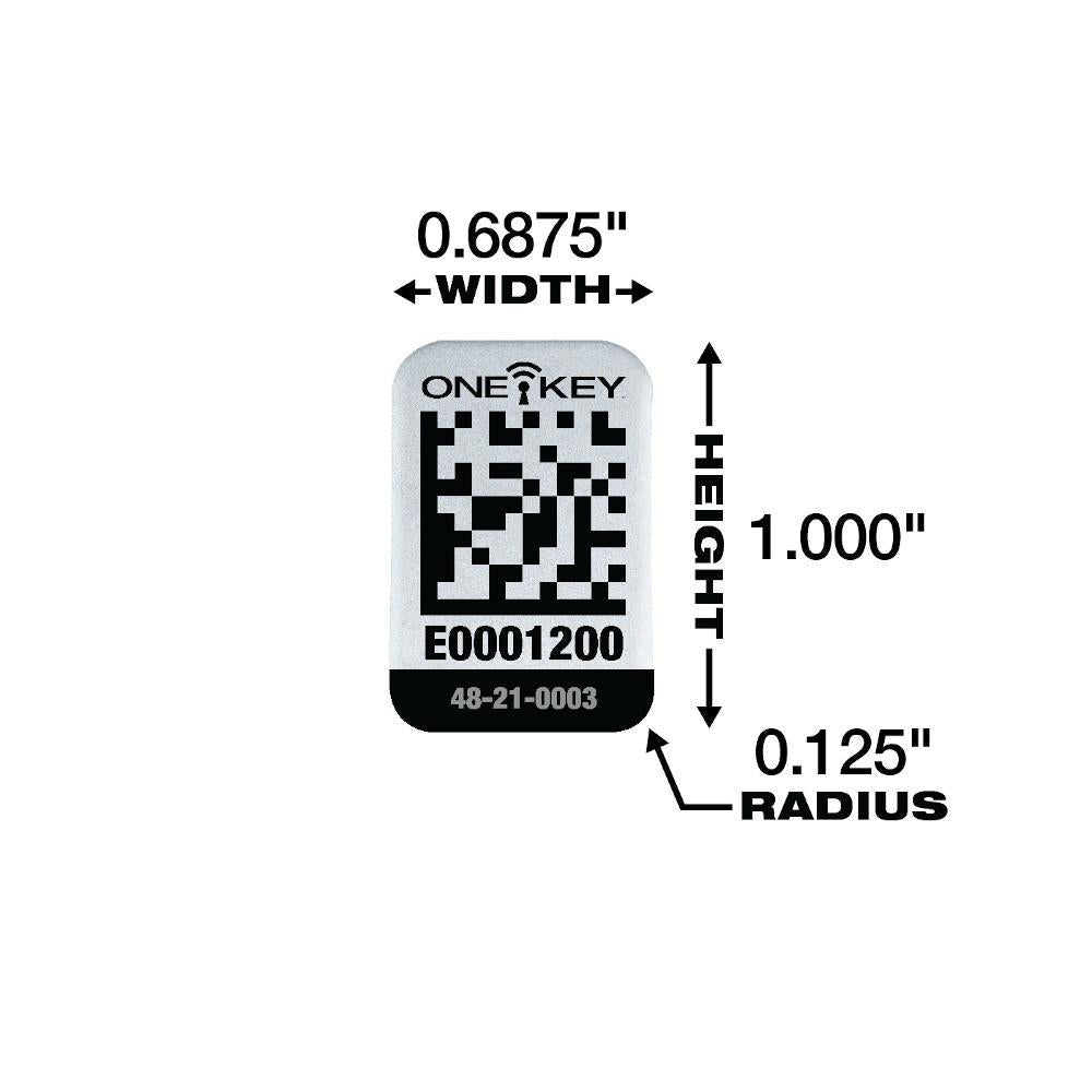 One-Key Self-Adhesive Small Asset ID Tag - 48-21-0003
