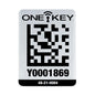 Milwaukee® 48-21-0004 ONE-KEY™ Self-Adhesive Large Asset ID Tag, 2 in H x 1-1/2 in W, Black/White, Metal