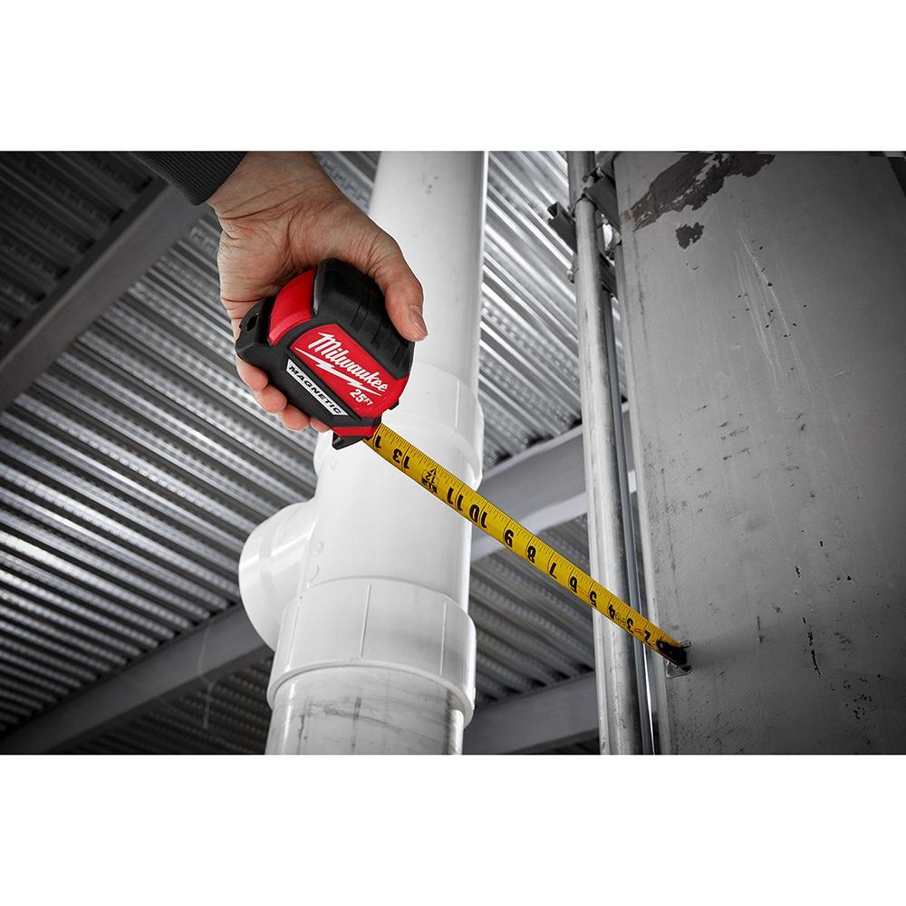 Wide Measuring Tape with Belt Clip - 1/16" Graduation