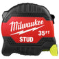 Milwaukee® 48-22-1435 Measuring Tape, 35 ft L 1 in W Blade, Steel Blade