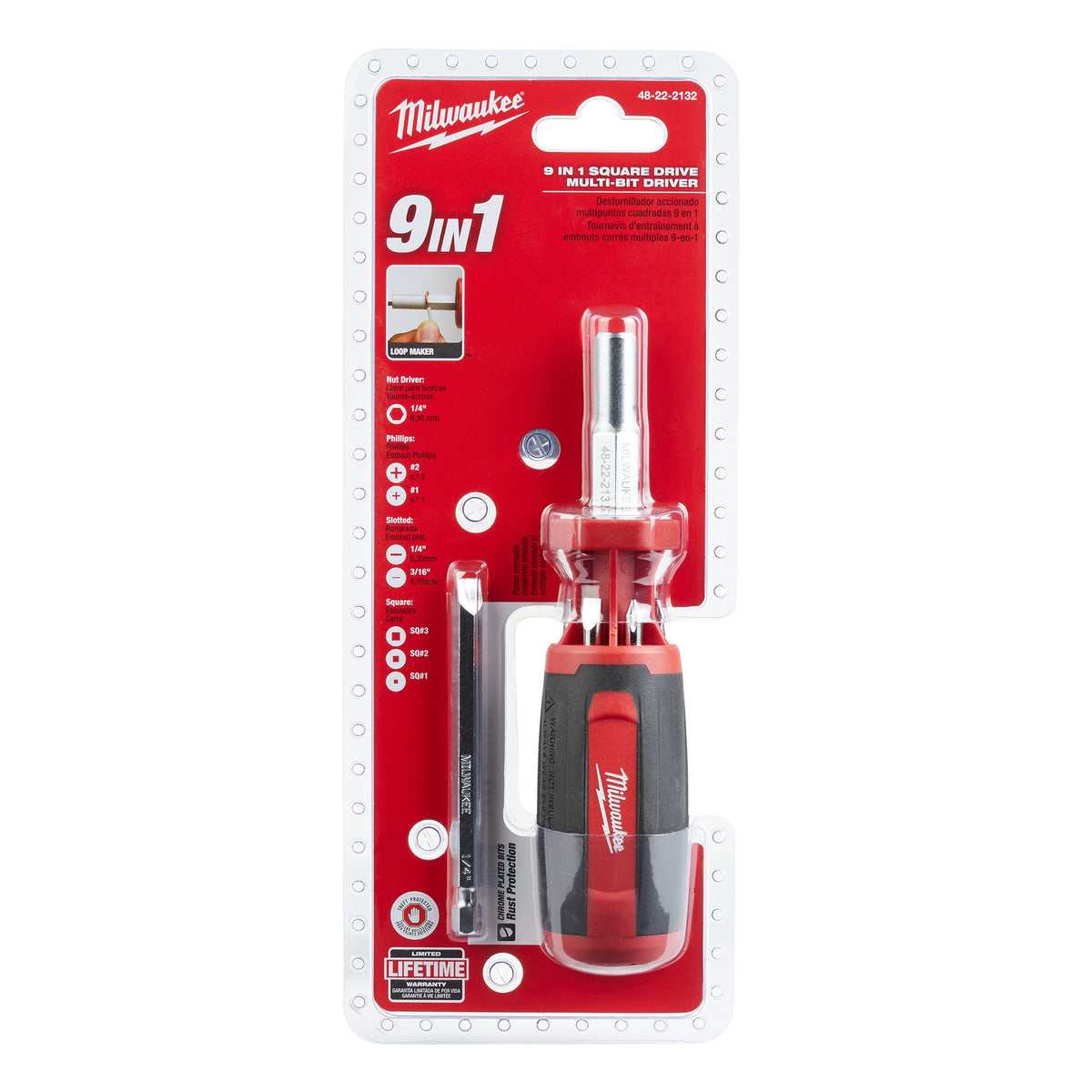 General Purpose Multi-Bit Screwdriver - Steel - 9 Pieces