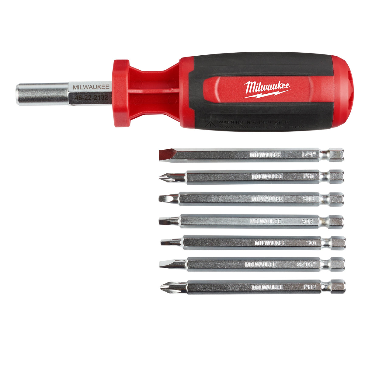 General Purpose Multi-Bit Screwdriver - Steel - 9 Pieces