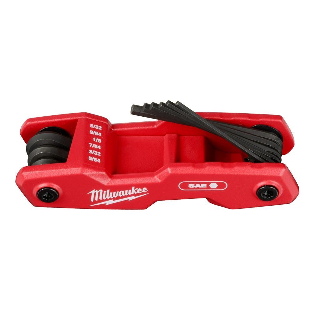 Folding Hex Key Set - 9 Pieces - Steel/Aluminum
