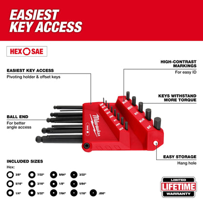L-Key Set - 22 Pieces - Steel