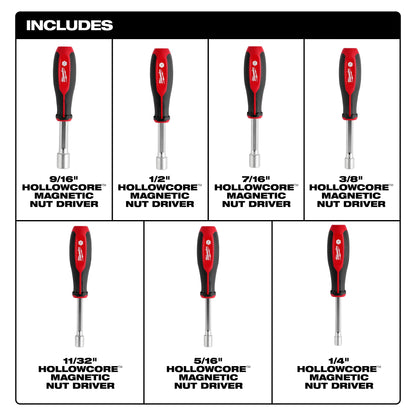Hollowcore - Magnetic Nut Driver Set - 9/16" - 7 Pieces