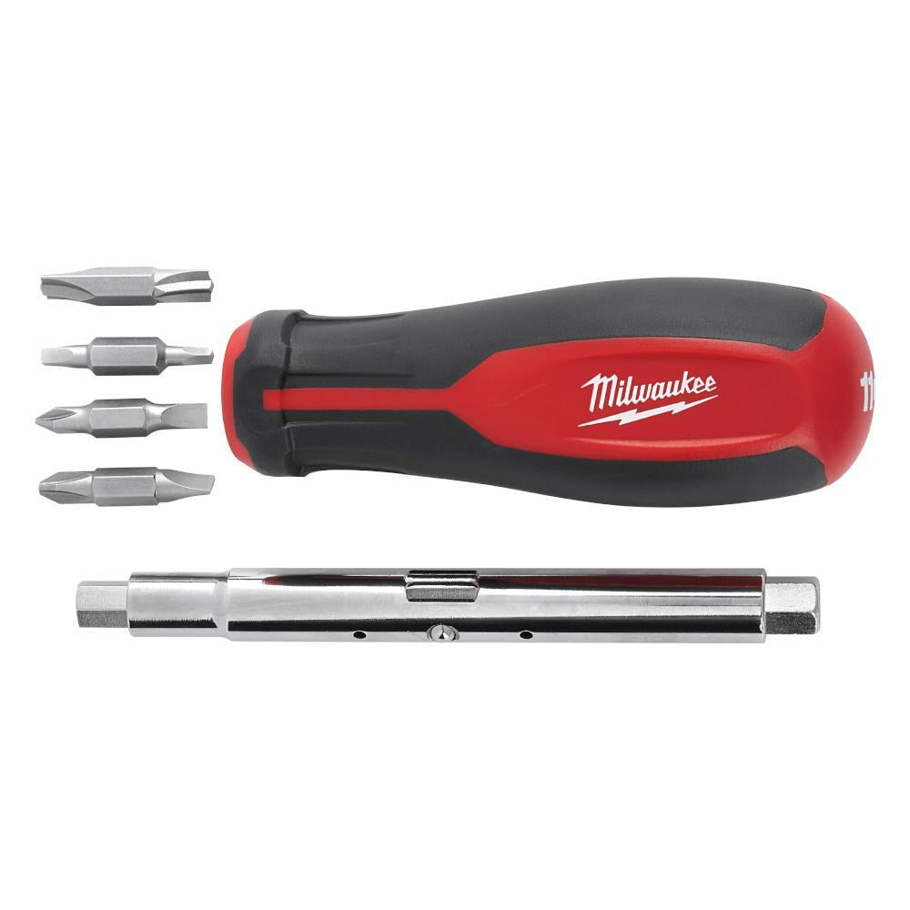 Round Shank Multi-Bit Screwdriver - Forged Steel - 11 Pieces
