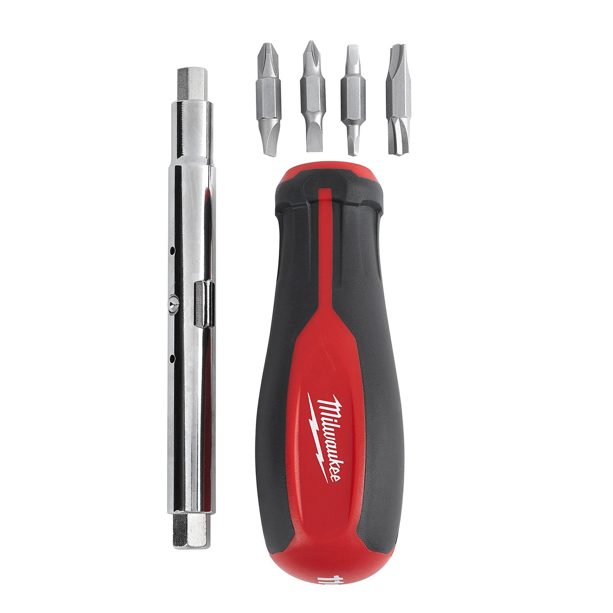 Round Shank Multi-Bit Screwdriver - Forged Steel - 11 Pieces