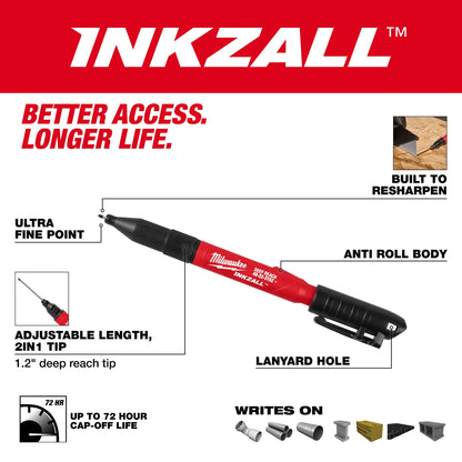 Deep Reach Jobsite Marker - 1.2" Fine Tip